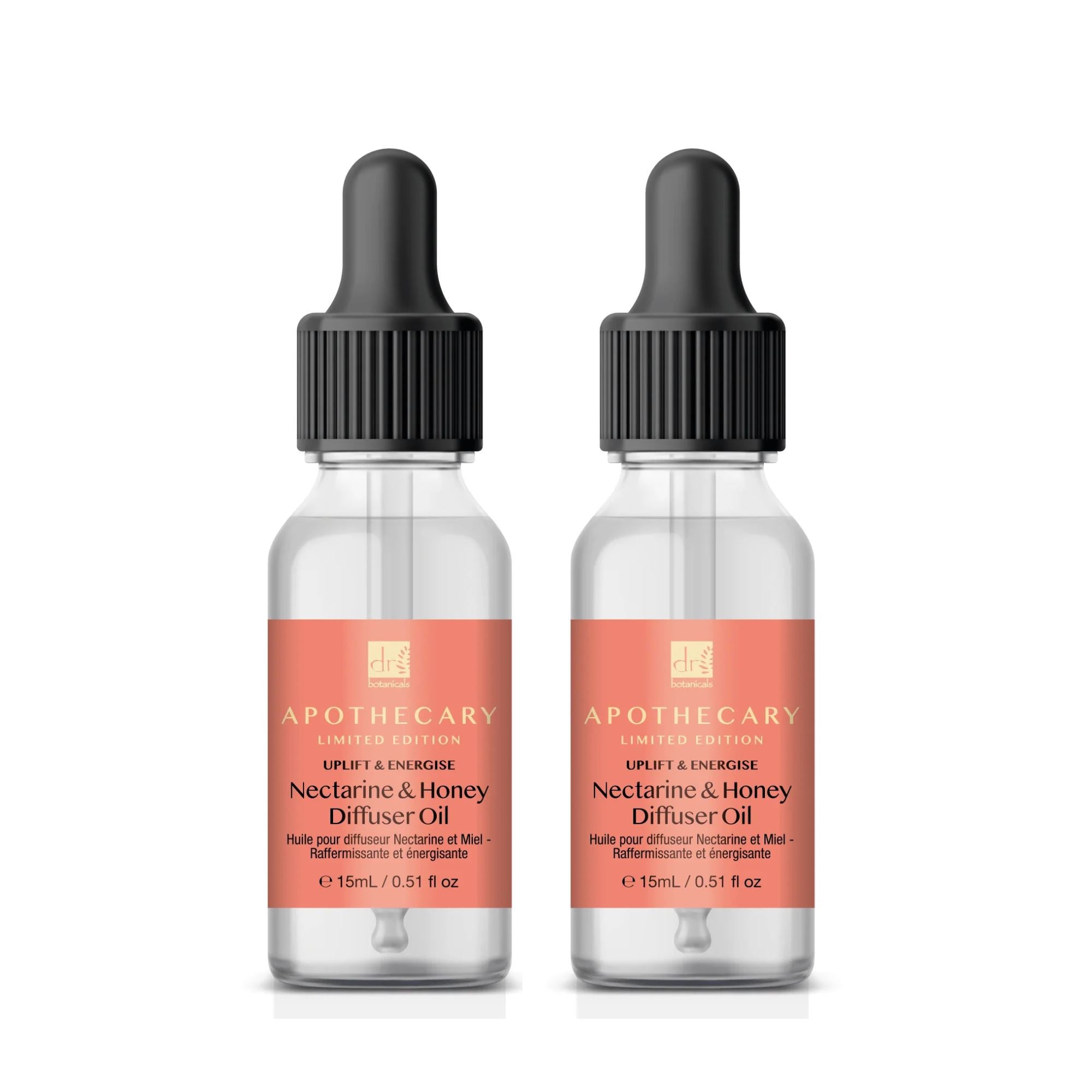 Uplift &amp; Energise Nektarine &amp; Honig Diffuseröl 15ml Doppel-Sparpackung