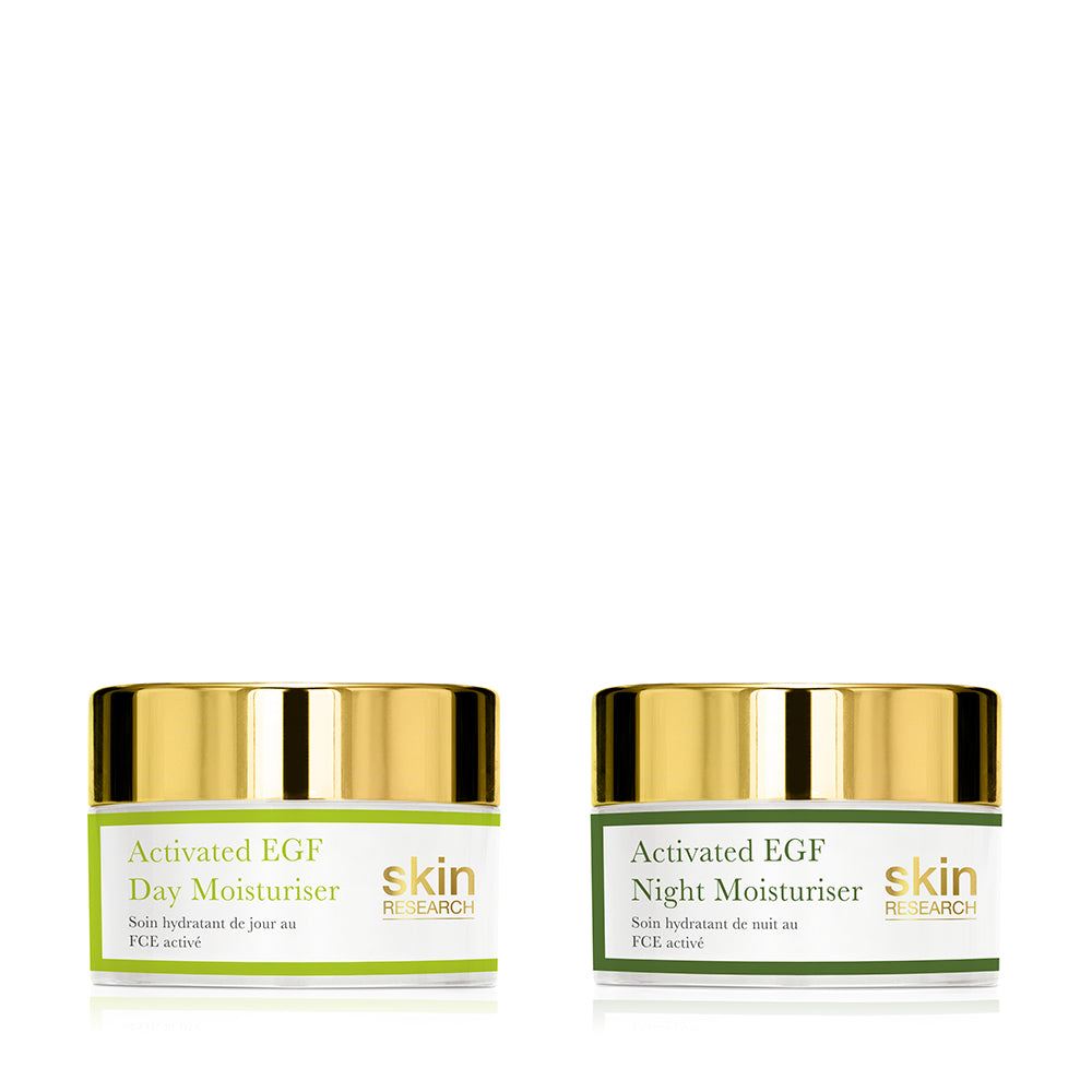 Coffret cadeau de crème hydratante anti-âge à l'EGF activé jour et nuit