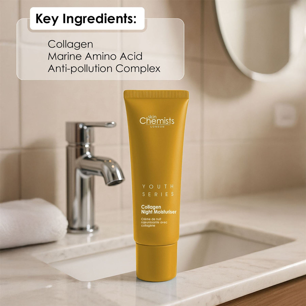 1% Collagen Night Moisturiser 50ml (Vegan) - skinChemists