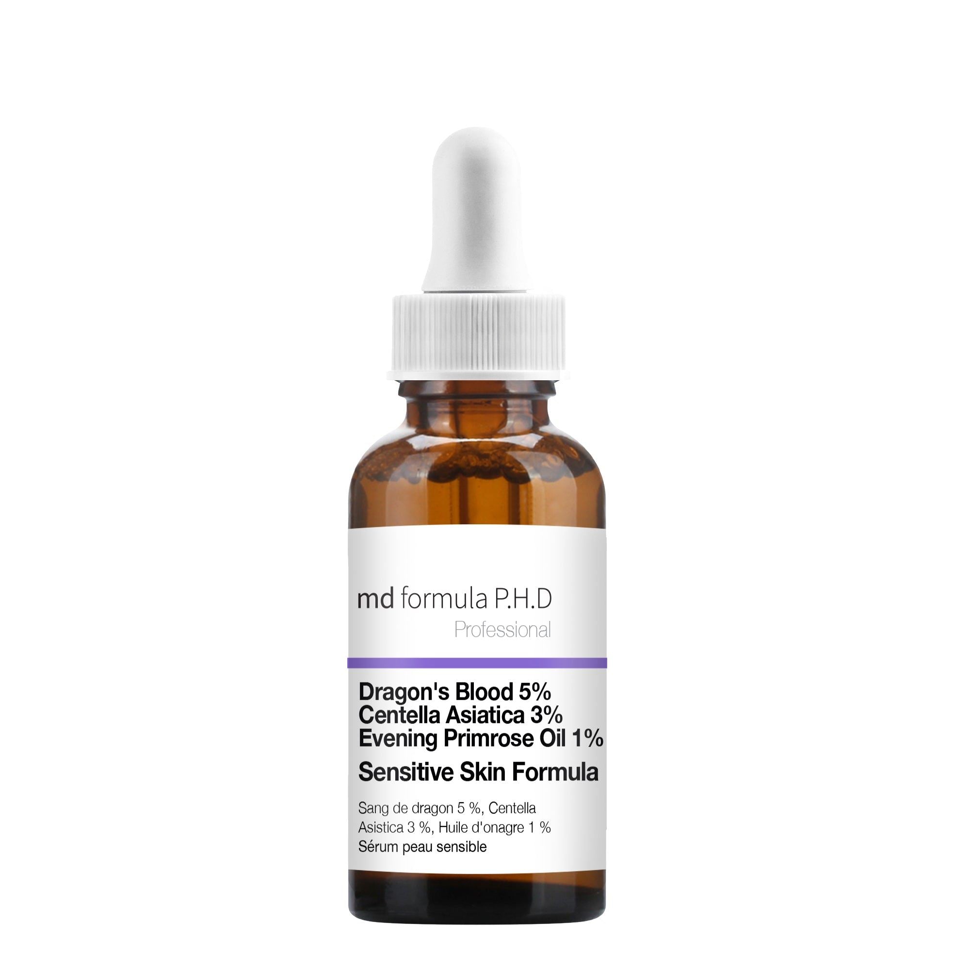 Serum für empfindliche Haut mit Drachenblut 5 %, Centella Asiatica 3 %, Nachtkerzenöl 1 %, 30 ml