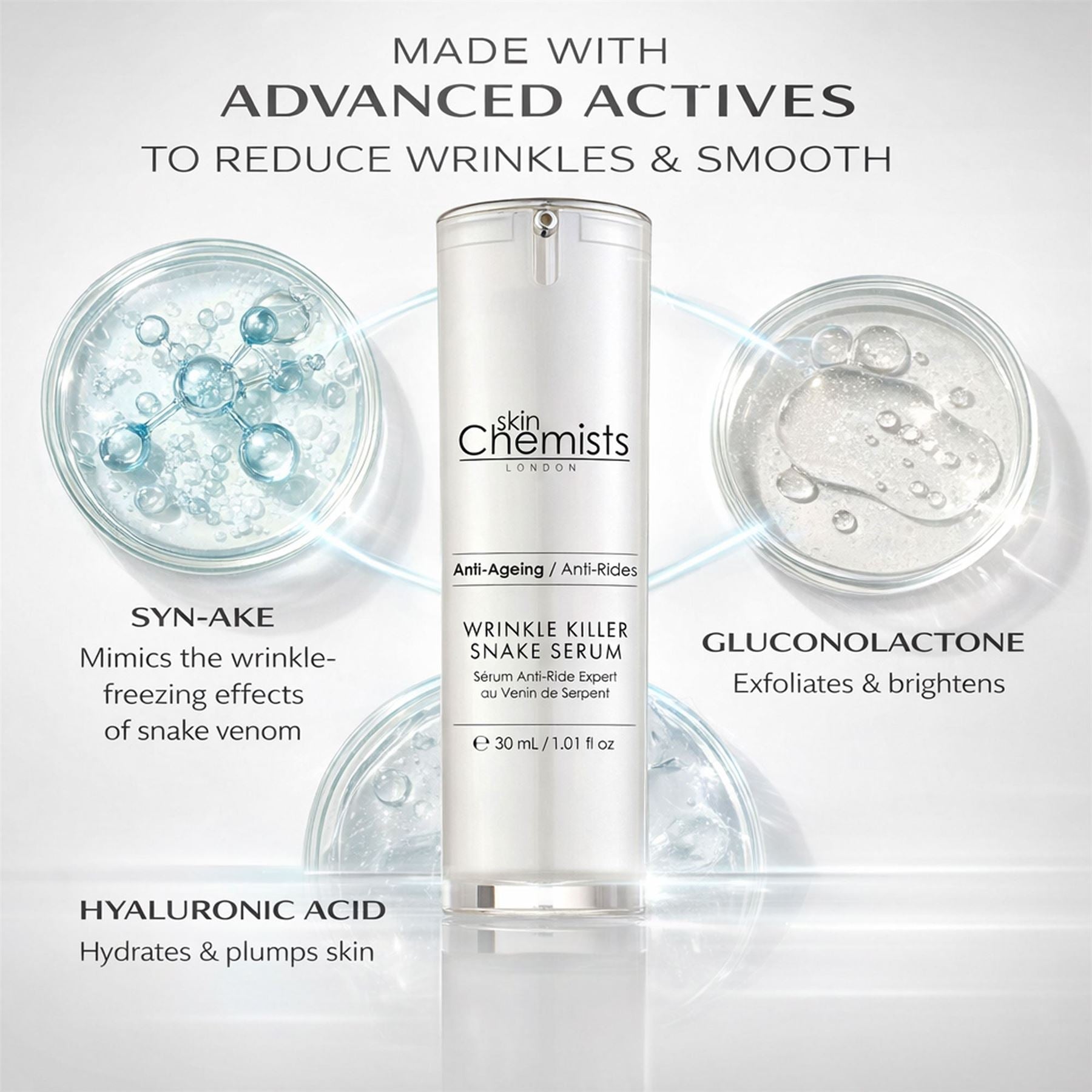 Faltenbekämpfendes Anti-Aging-Schlangenserum 30 ml