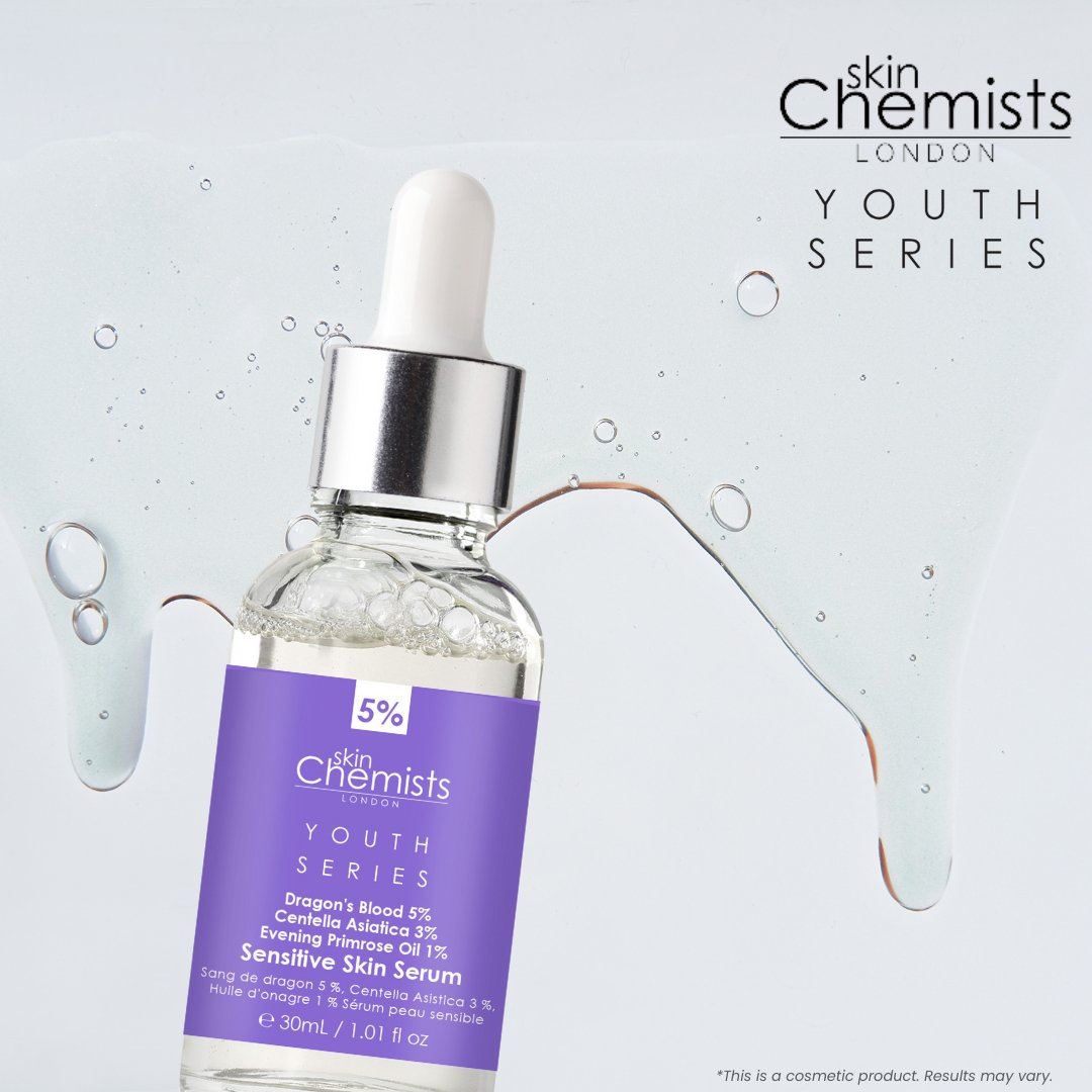 Sérum pour peaux sensibles Youth Series, Sang de dragon 5 %, Centella asiatica 3 %, Huile d'onagre 1 %, 30 ml