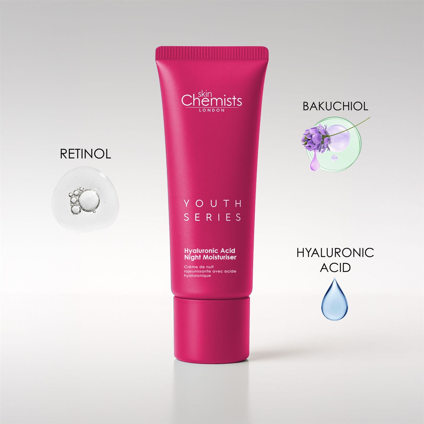 skinChemists Retinol Bakuchiol Nachtcreme Anti-Aging 50ml