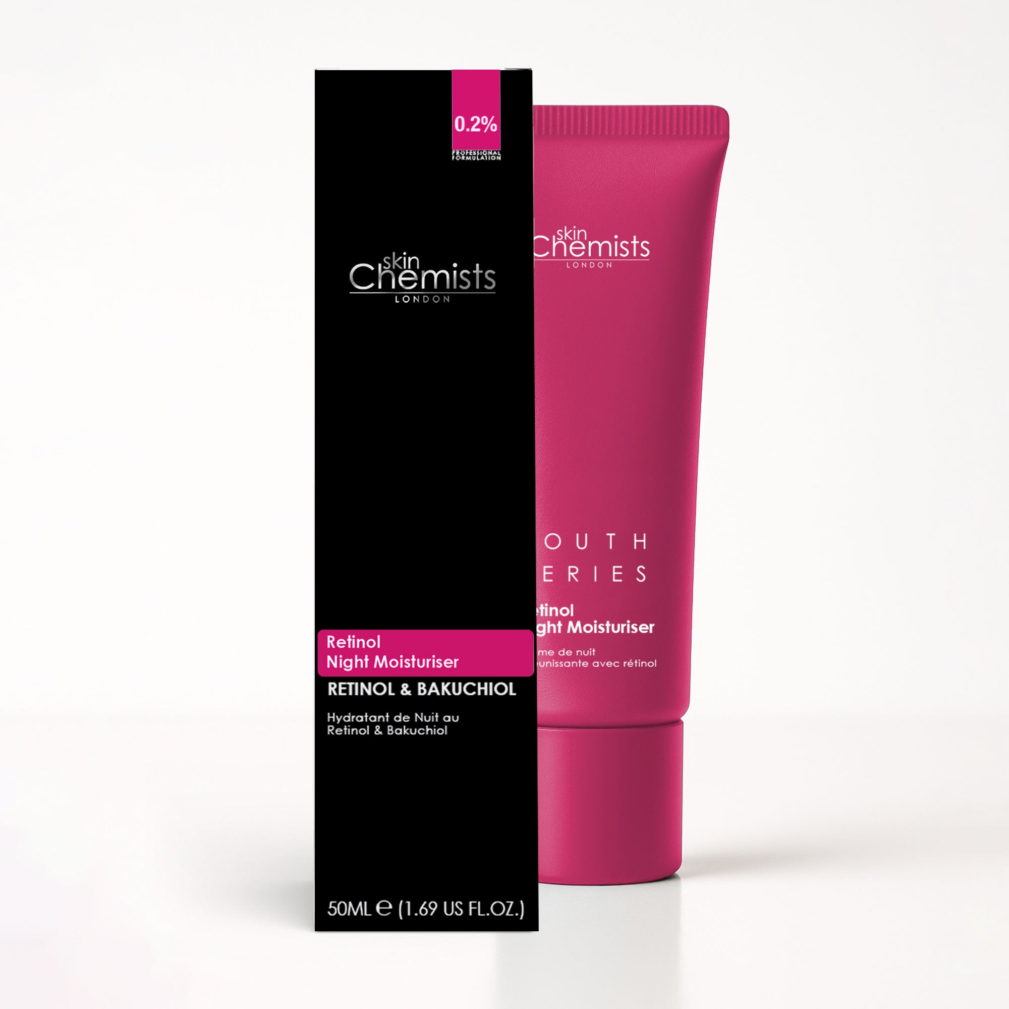 skinChemists Retinol Bakuchiol Night Moisturiser Anti-Aging Face Cream 50ml