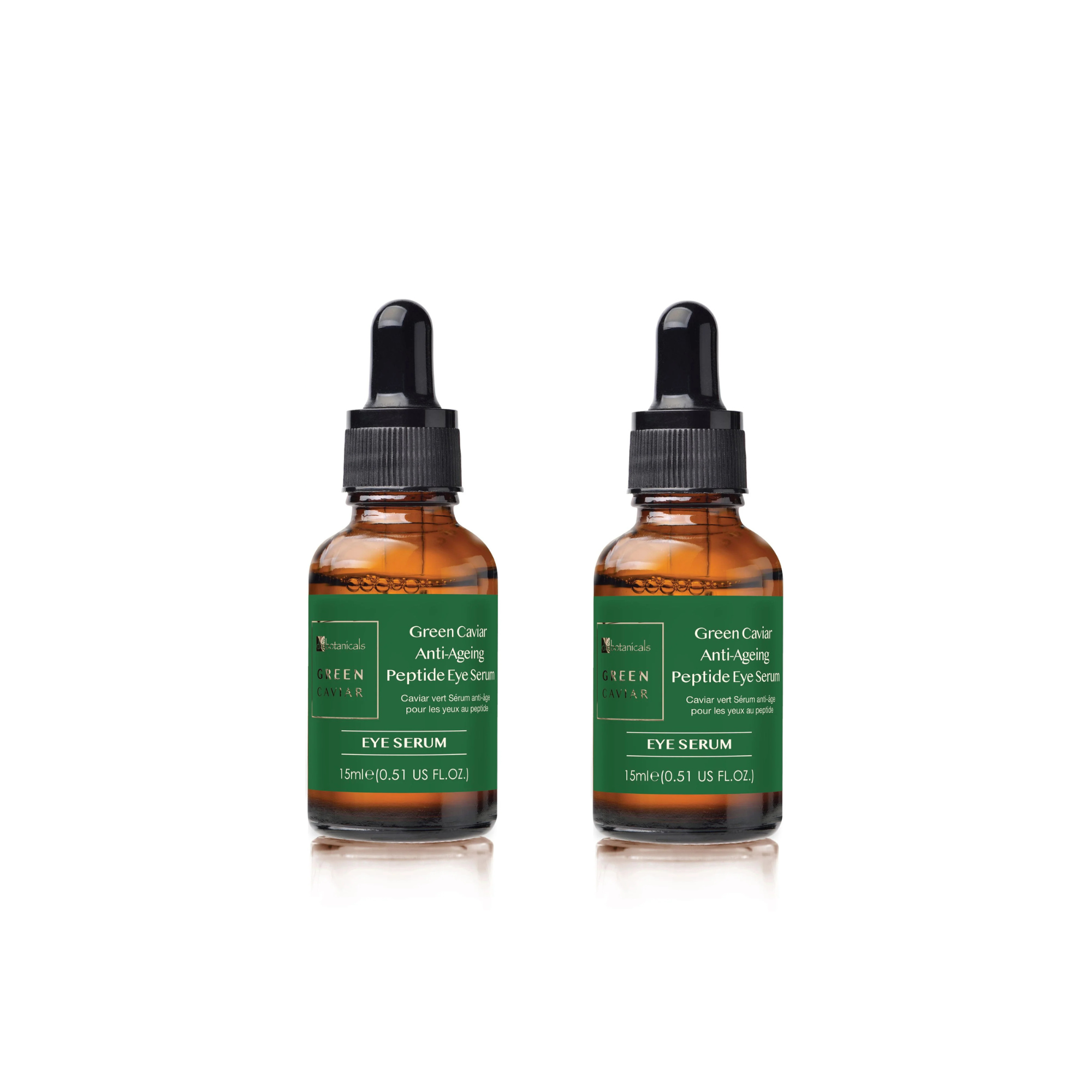 Grünes Kaviar Anti-Aging-Peptid-Augenserum 15 ml Doppel-Sparpackung