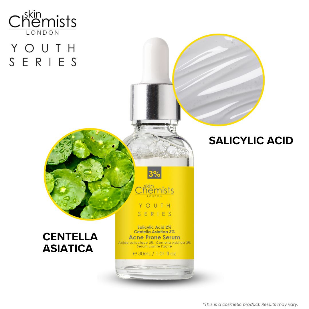 Youth Series Acne Prone Serum Salicylic Acid 2%, Centella Asiatica 3% 30ml x 2 Duo Pack