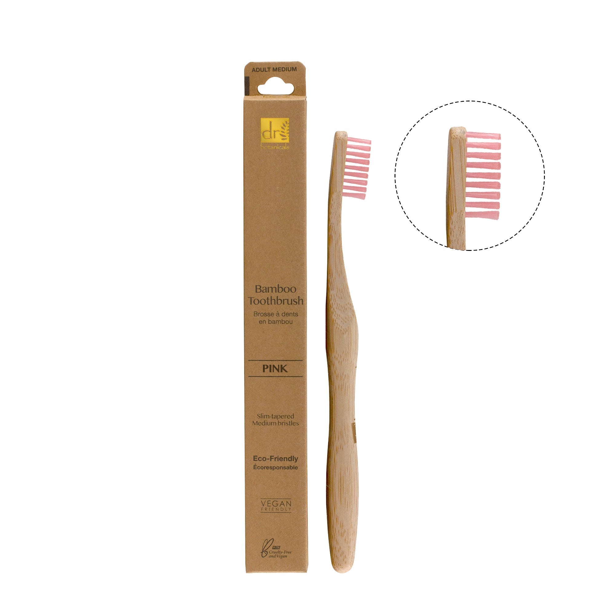 Kit de brosse à dents en bambou pastel
