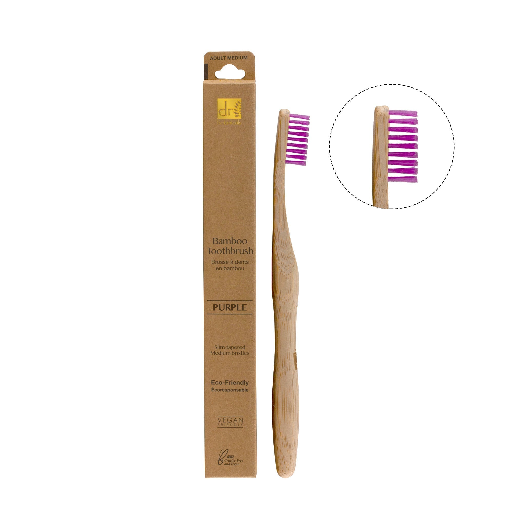 Kit de brosse à dents en bambou pastel