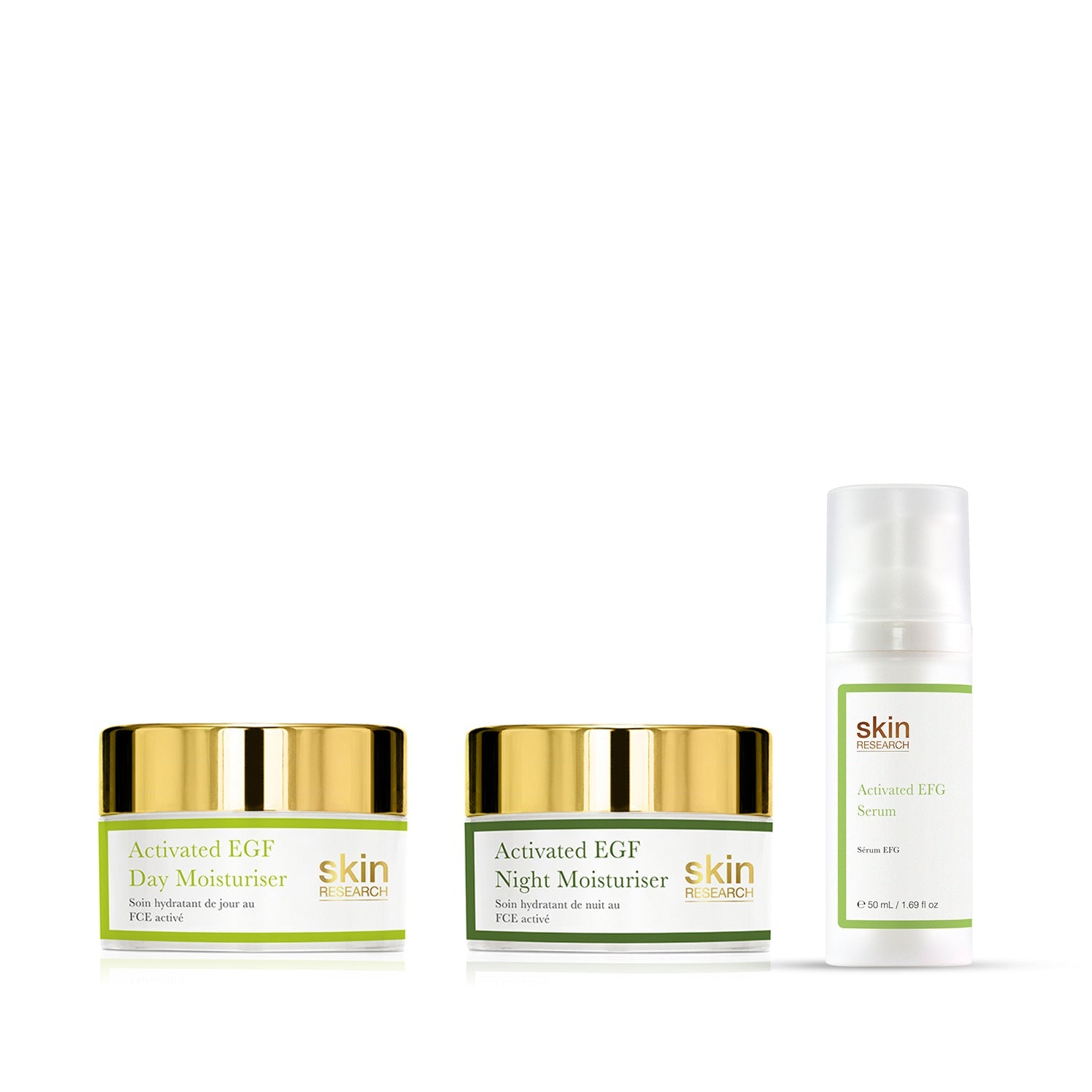 EGF Anti-Ageing Day Moisturiser + Night Moisturiser + Facial Serum