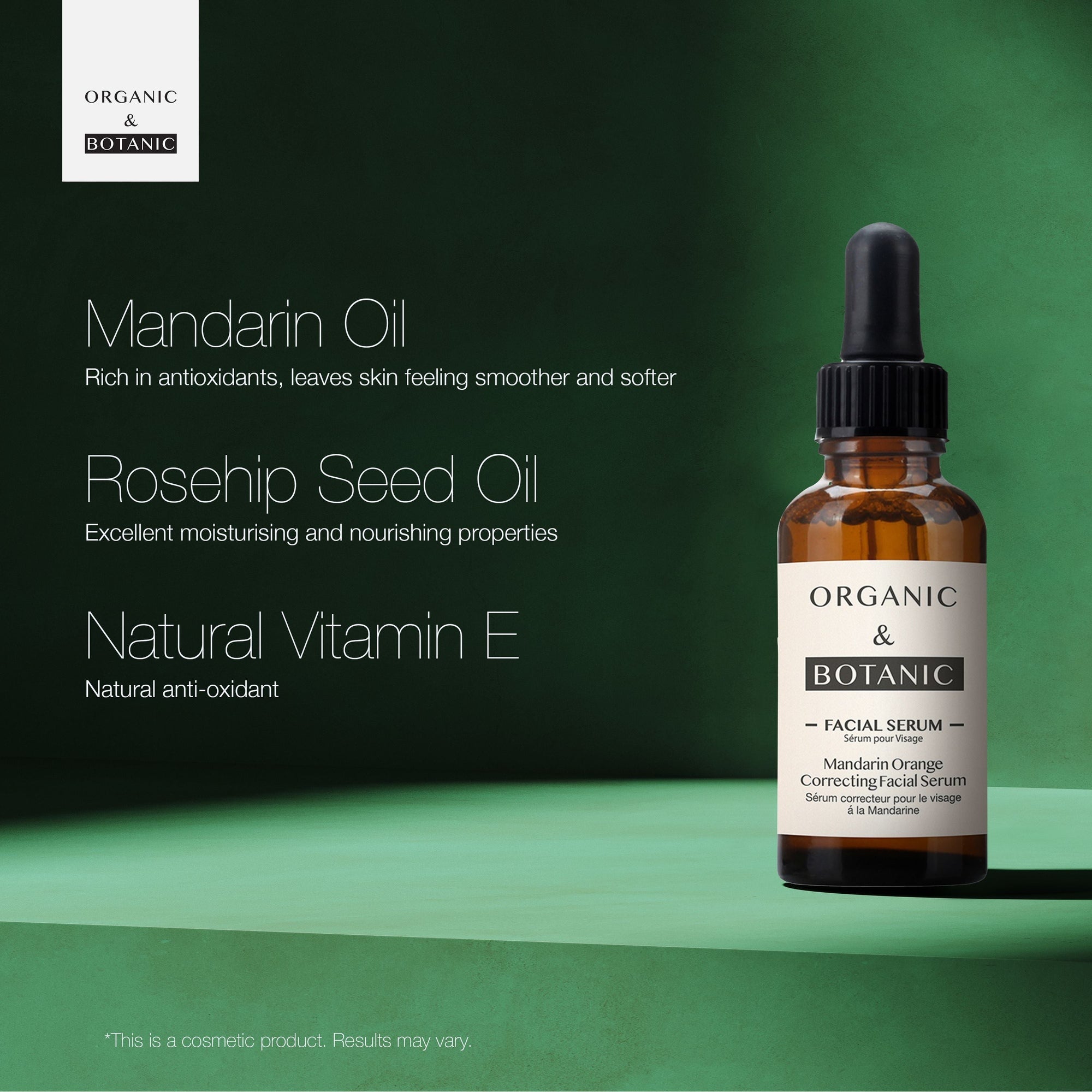 Sérum correcteur visage à l'orange mandarine 30 ml