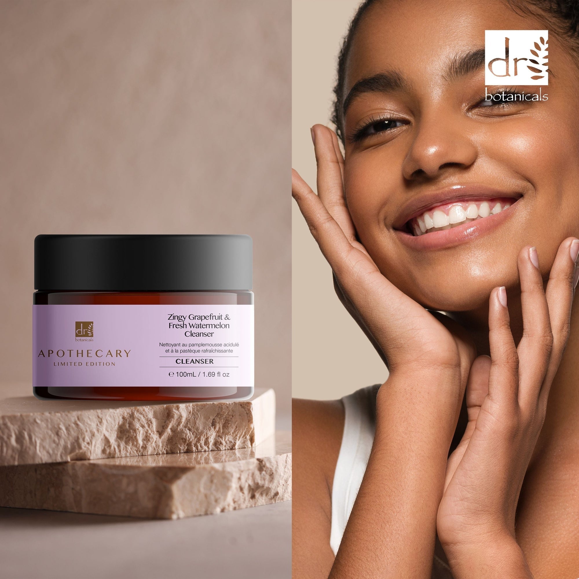 Lotion nettoyante anti-âge au pamplemousse acidulé et à la pastèque fraîche 100 ml x 2