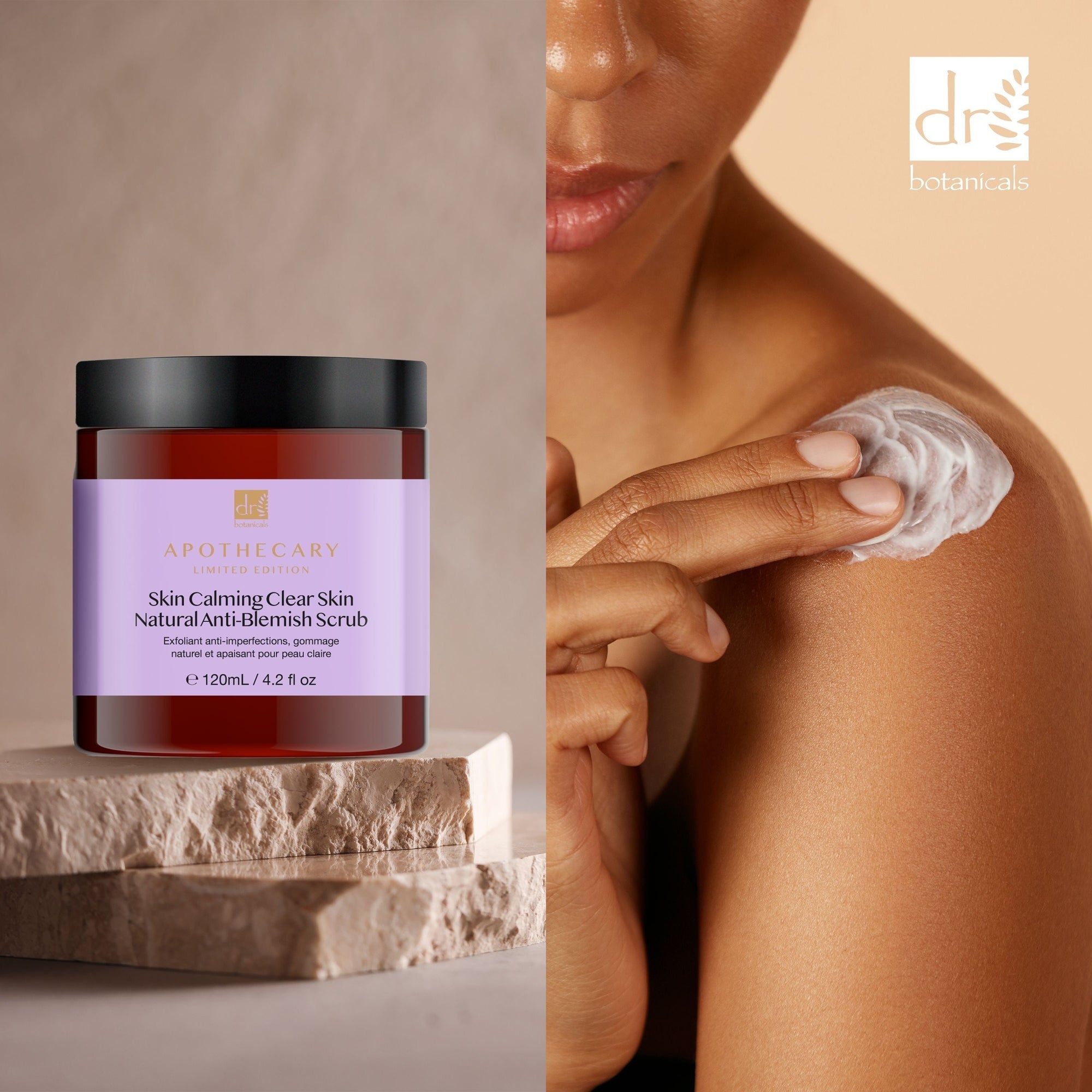 Gommage apaisant et purifiant naturel anti-imperfections pour une peau nette, 120 ml, lot de 2 à prix avantageux