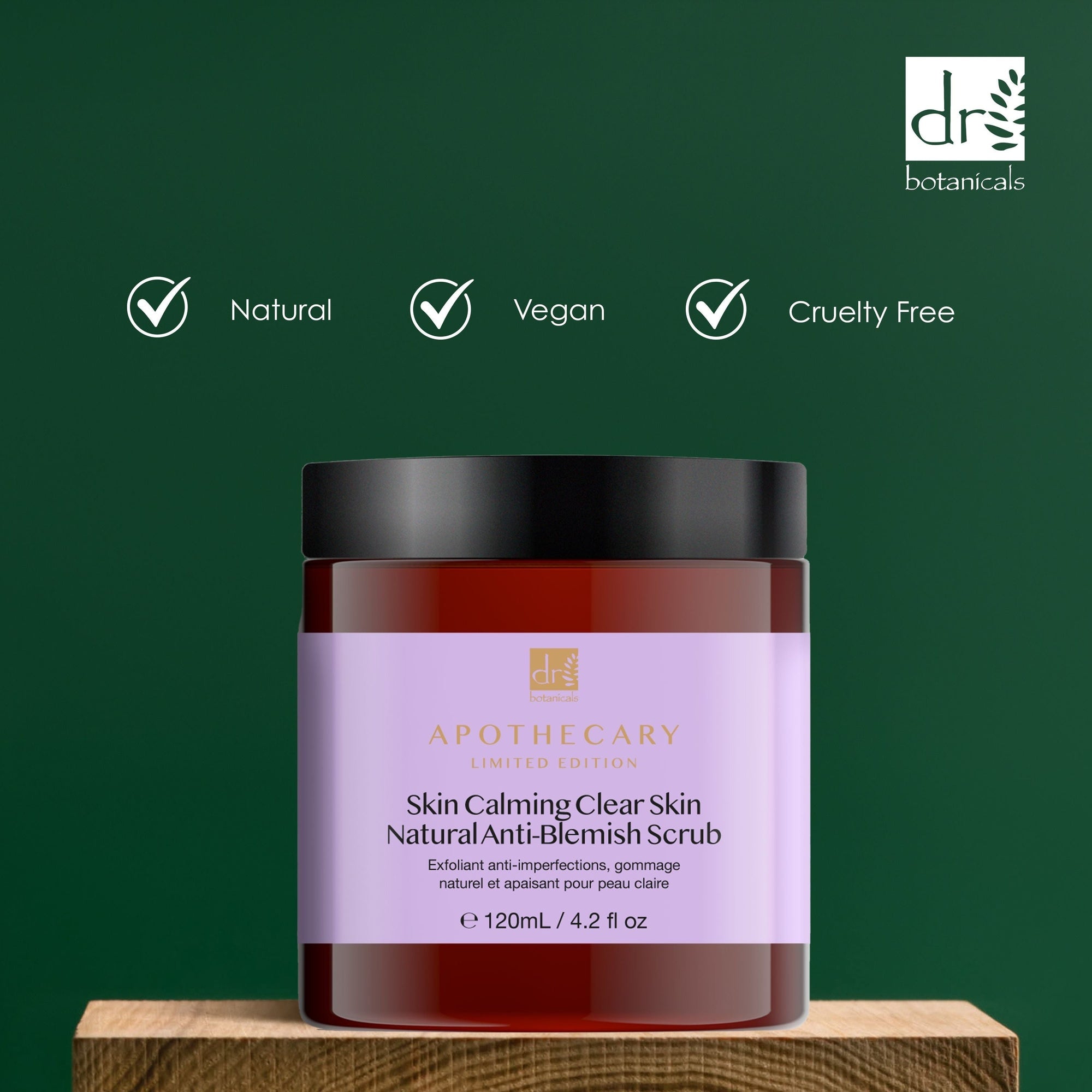 Gommage apaisant et purifiant naturel anti-imperfections pour une peau nette, 120 ml, lot de 2 à prix avantageux