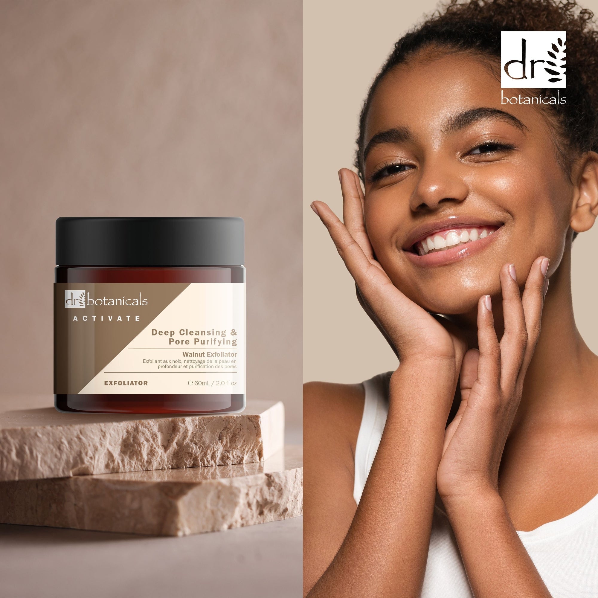 Activateur Exfoliant Purifiant et Nettoyant Profond aux Noix 60 ml - Pack Économique de 2