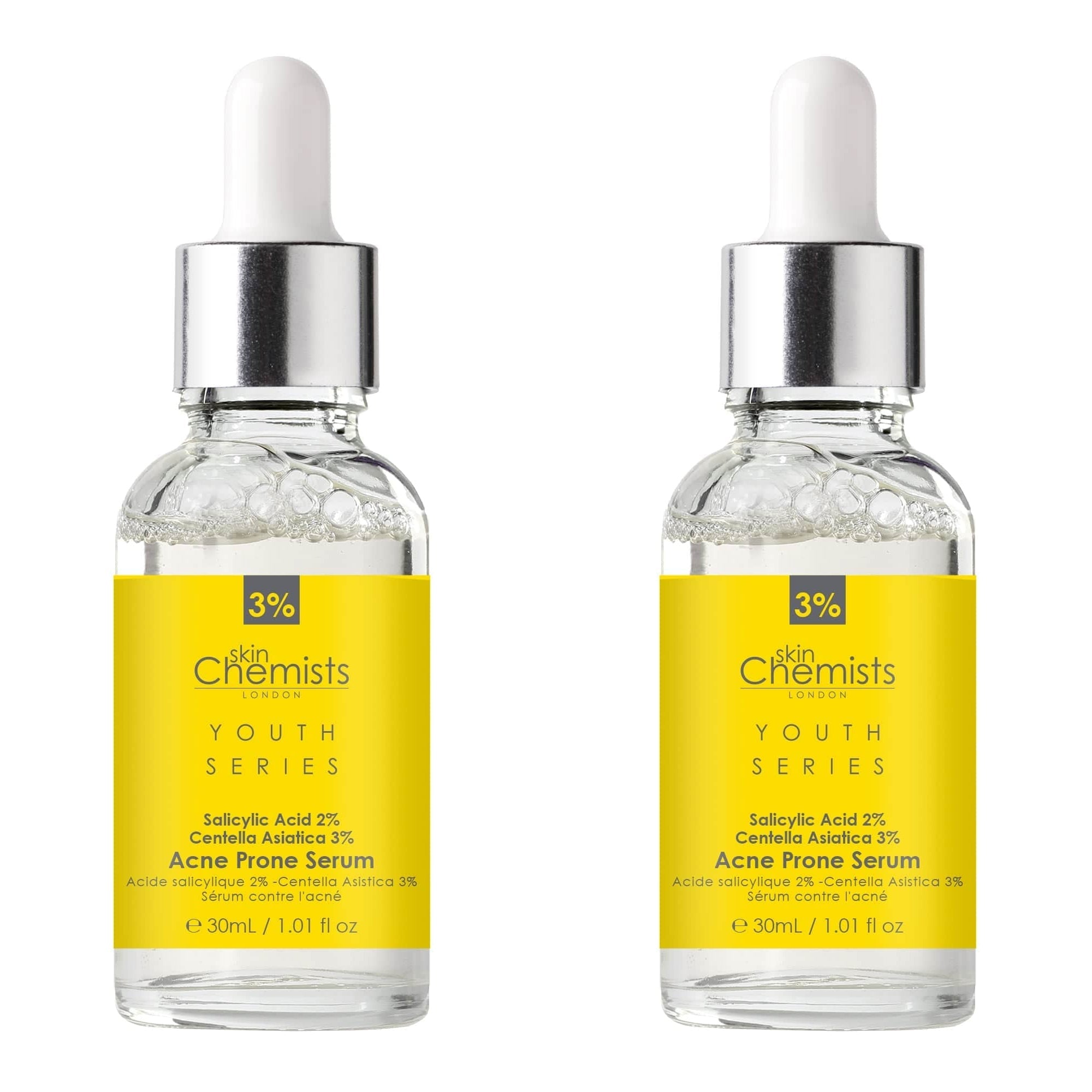 Youth Series Acne Prone Serum Salicylic Acid 2%, Centella Asiatica 3% 30ml x 2 Duo Pack
