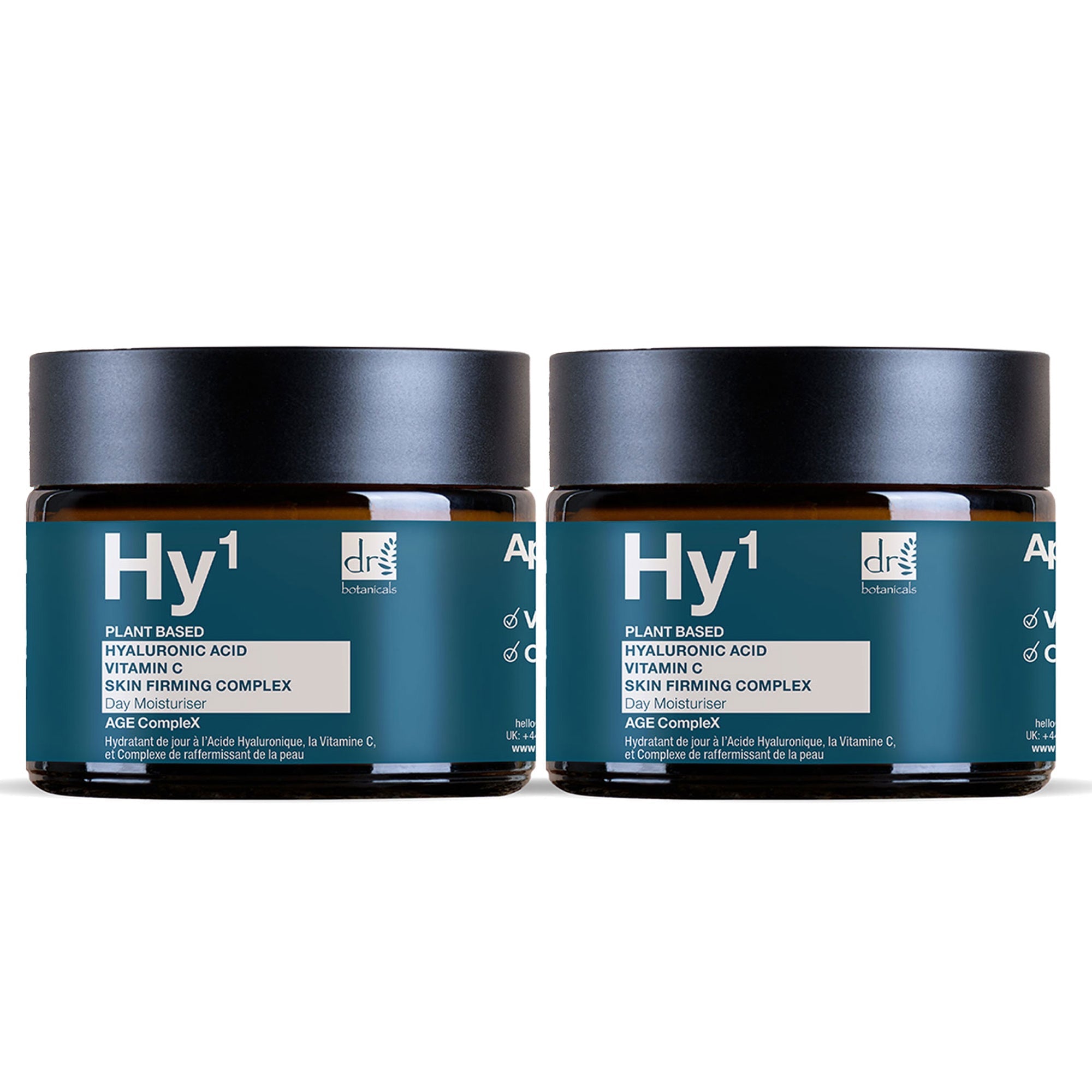 Hyaluronic Acid 1% & Vitamin C 1% & Skin Firming Complex 1% Day Moisturiser 60ml x 2 Duo Pack