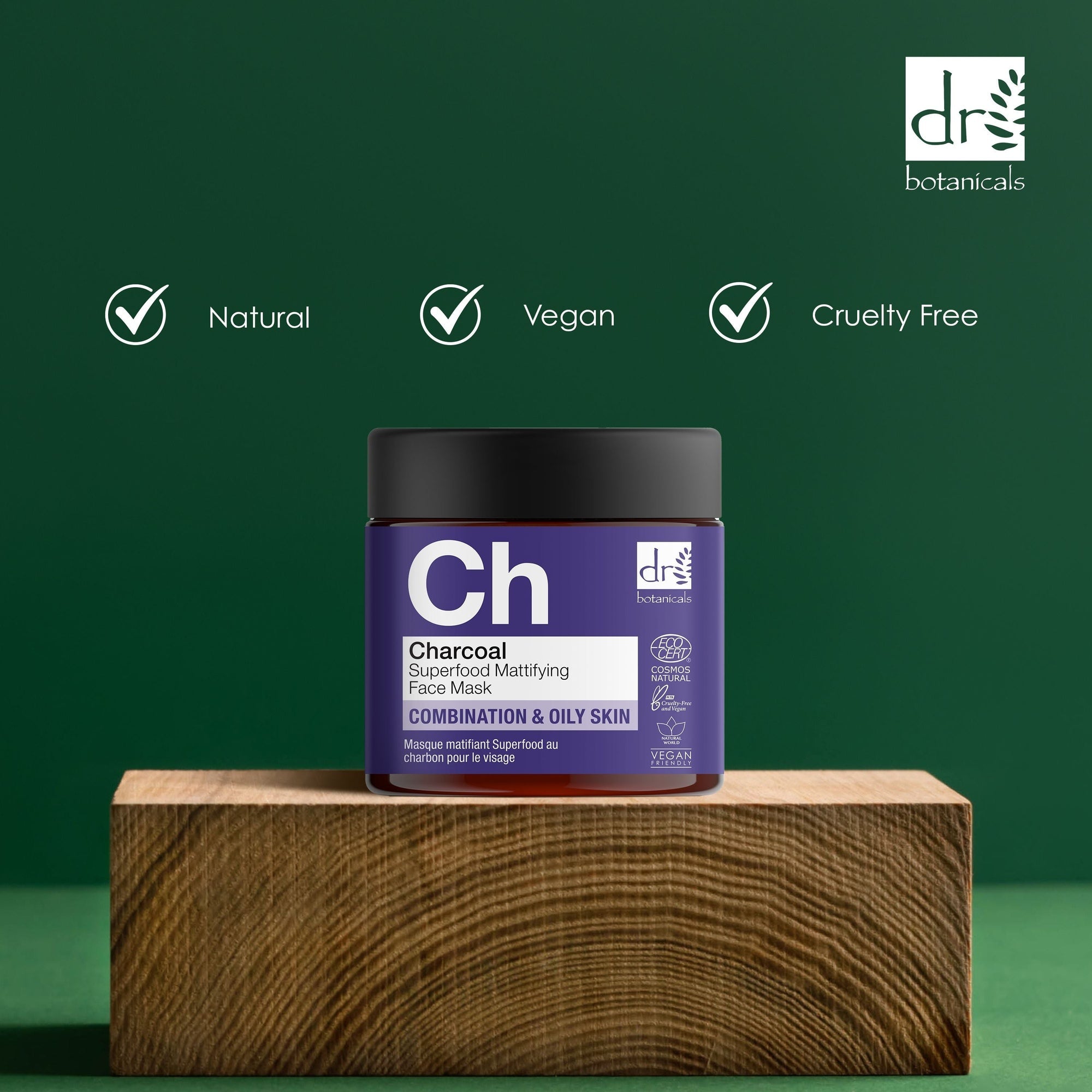 Charcoal Superfood Mattifying Face Mask 60ml x 2 Duo Pack