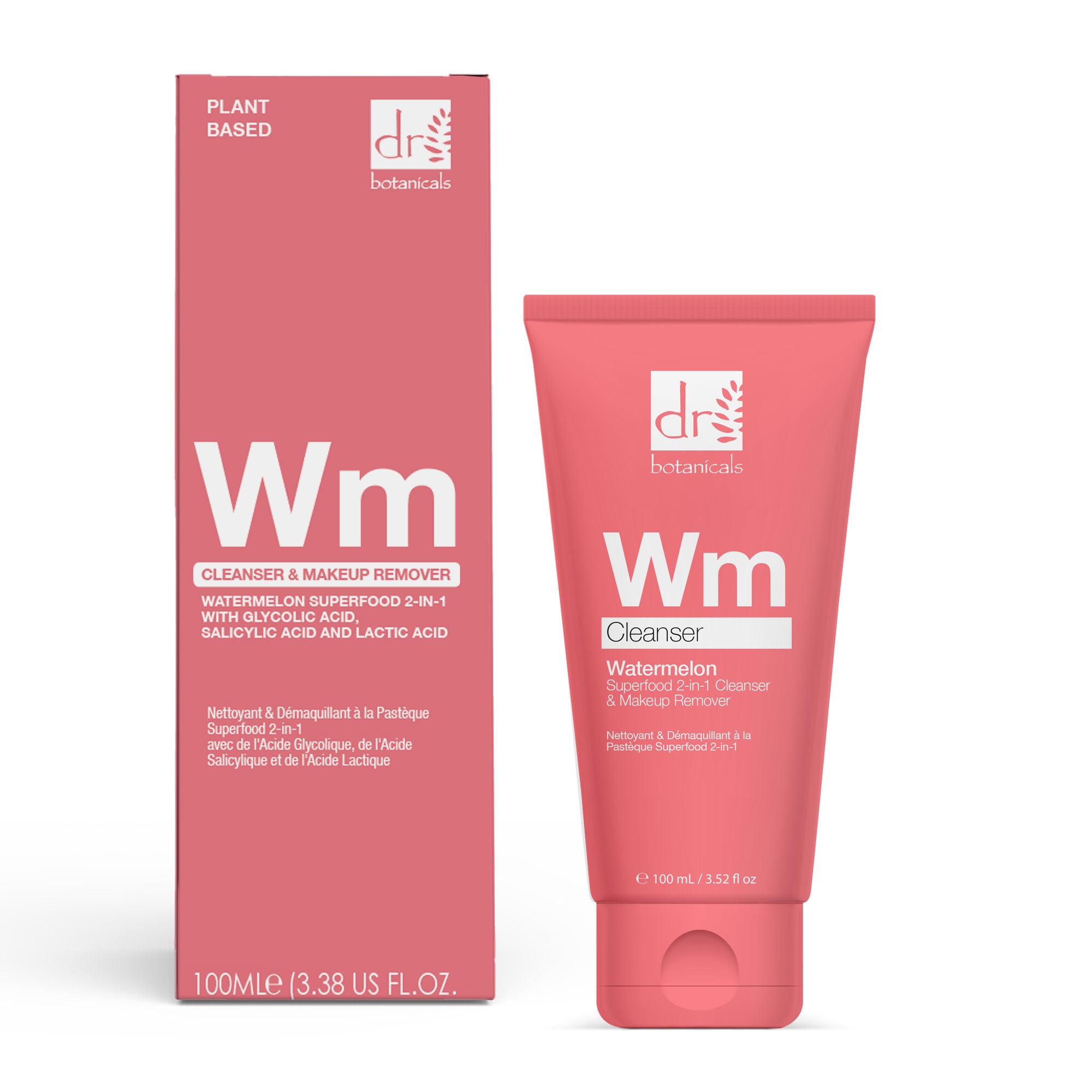 Watermelon 2-in-1 Cleanser & Makeup Remover with Glycolic Acid, Salicylic Acid and Lactic Acid 100ml