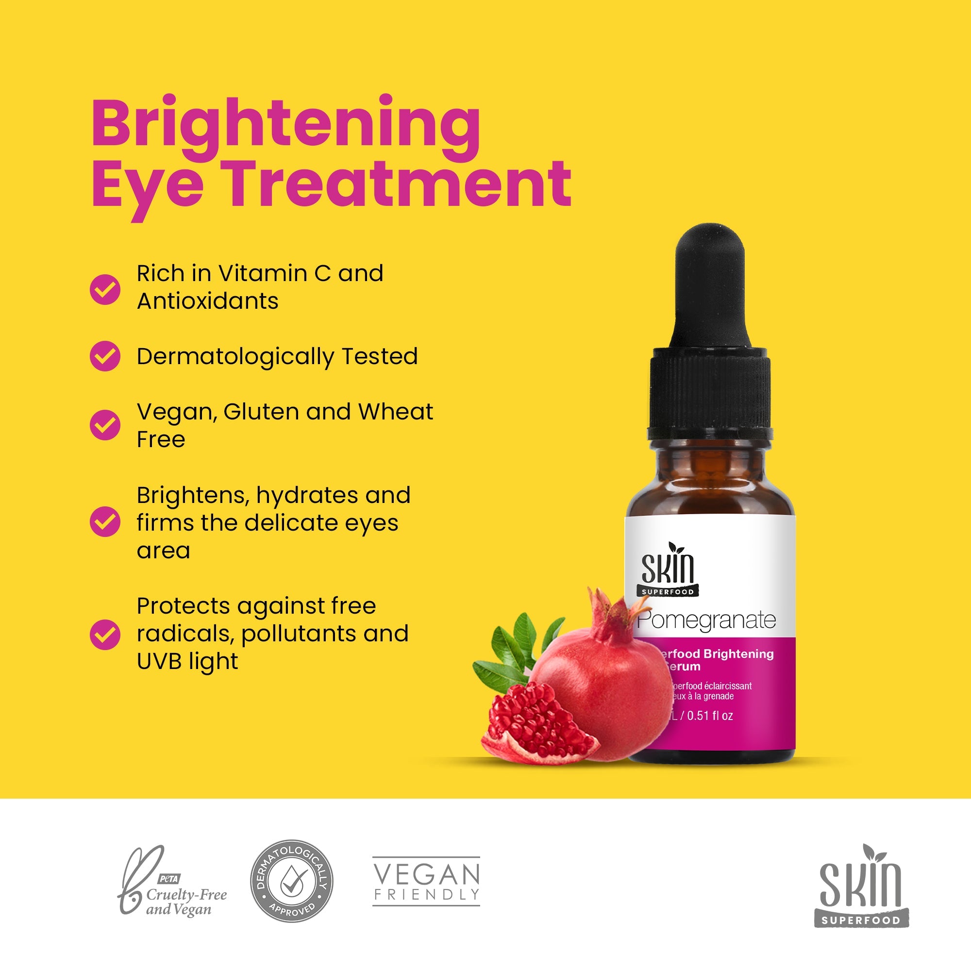 Anti-Ageing Pomegranate Superfood Brightening Eye Serum 15ml