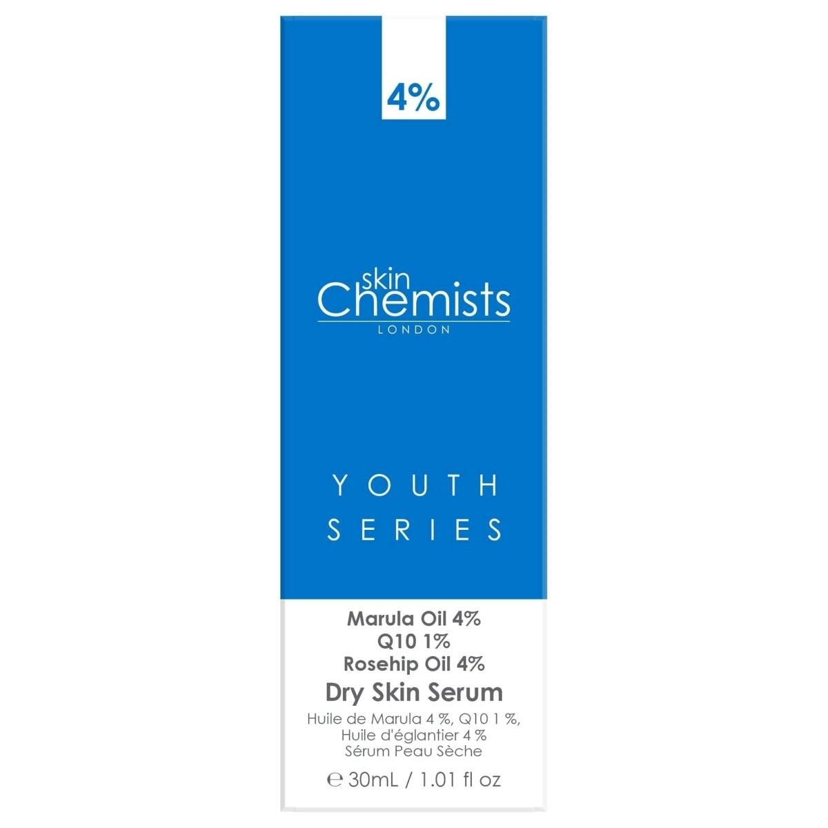 Dry Skin Serum Marulua Oil 4%, Q10 1%, Rosehip Oil 4% 30ml - skinChemists