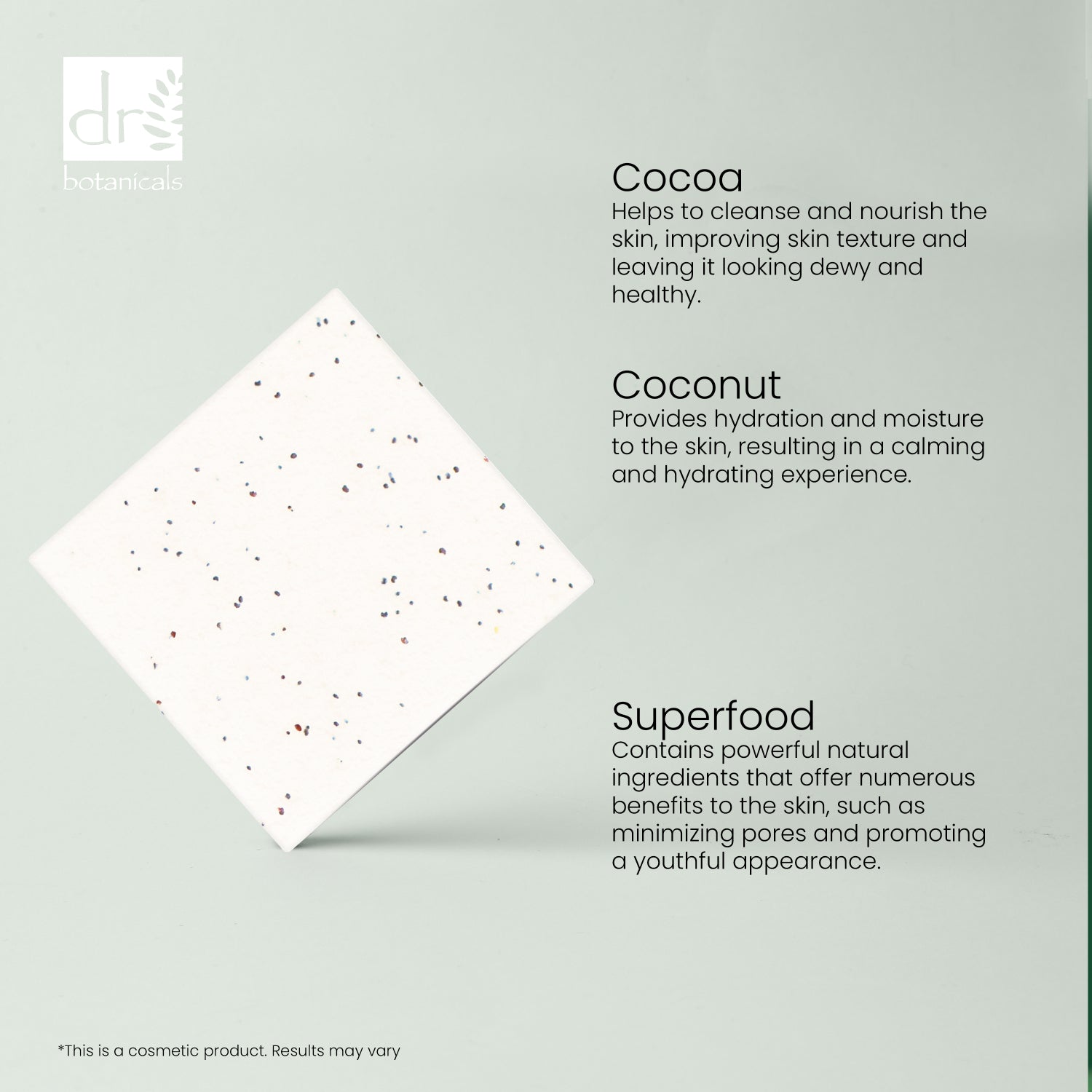 Cocoa & Coconut Superfood Facial Cleansing Bar 100g
