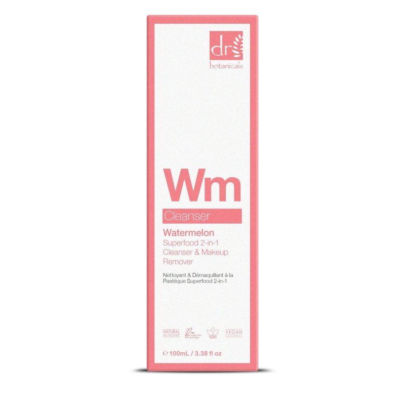 Nettoyant et démaquillant 2 en 1 à la pastèque, enrichi en super-aliments, à base d'acide glycolique, d'acide salicylique et d'acide lactique, 100 ml