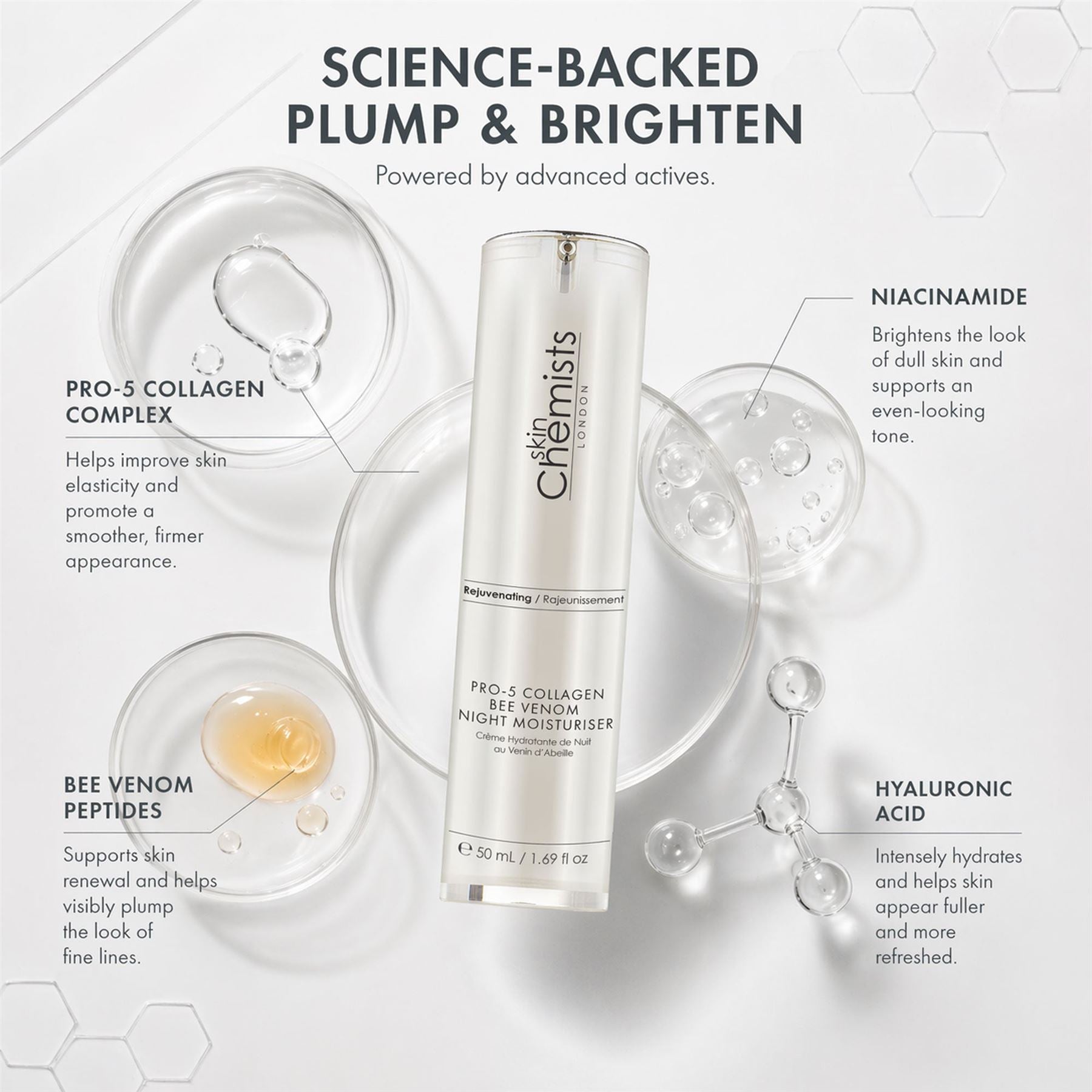 Anti-Ageing Pro-5 Collagen Bee Venom Night Moisturiser 50ml