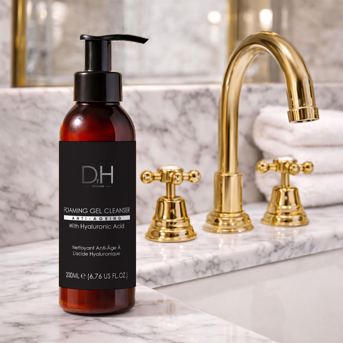 Limpiador en gel espumoso antiedad con ácido hialurónico 200ml