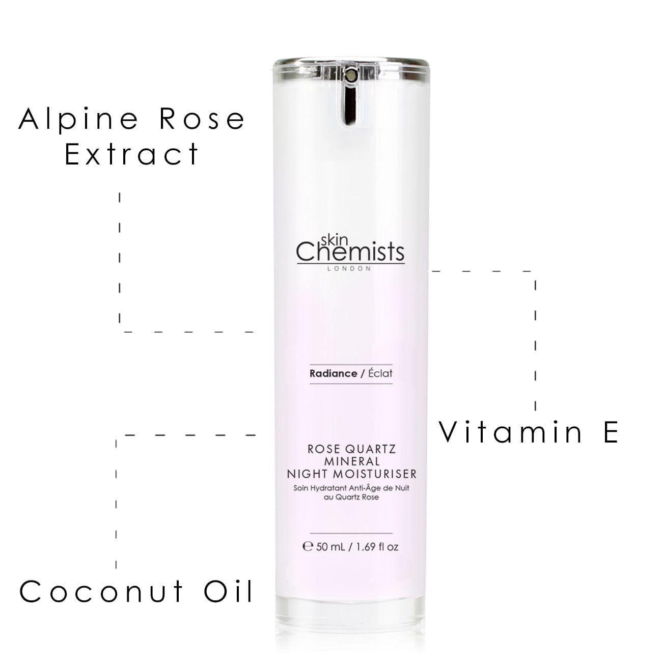 Crème de nuit minérale au quartz rose 50 ml - Lot de 2 à prix avantageux