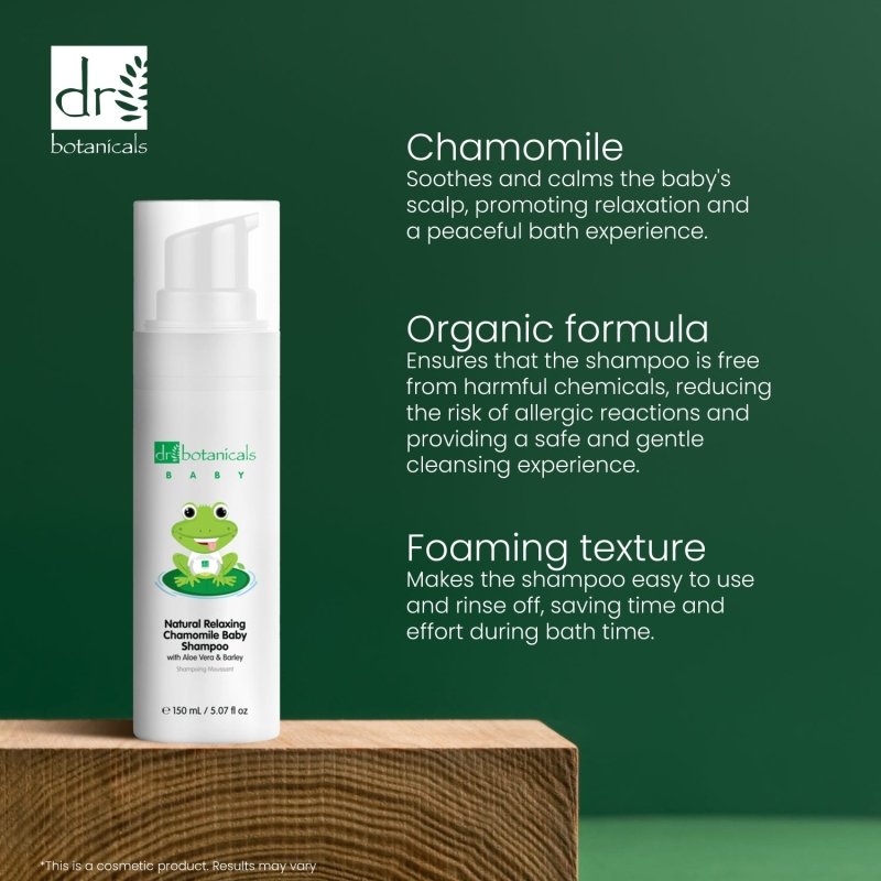 Natural Relaxing Chamomile Baby Shampoo 150ml - skinChemists