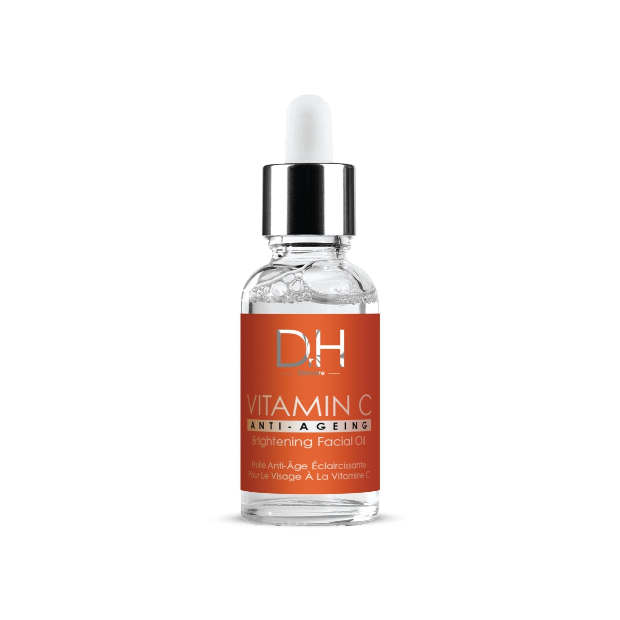 Huile visage éclaircissante à la vitamine C, lot de 2 x 30 ml